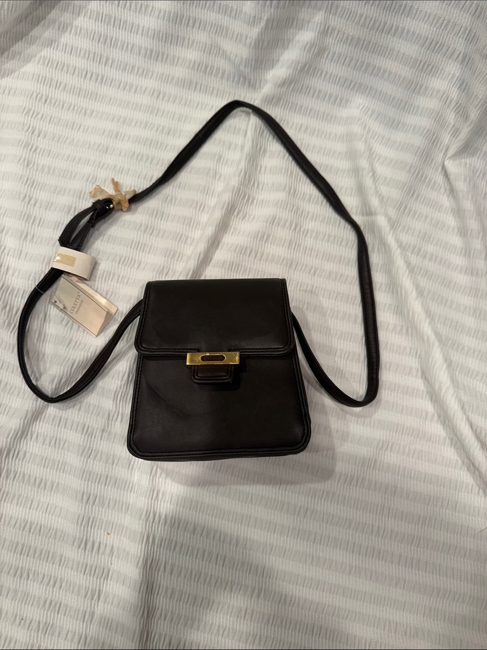 New with tags vintage Coletta Organizer Brown faux leather